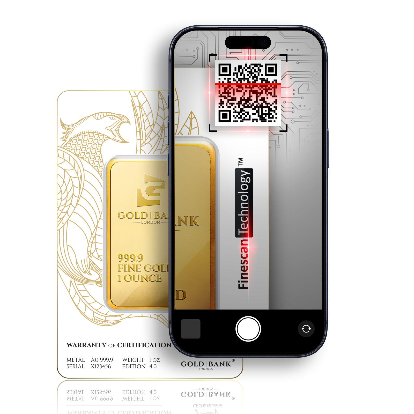 1 Oz Gold Bank Legendary Phoenix Range Gold Bar (999.9) 4